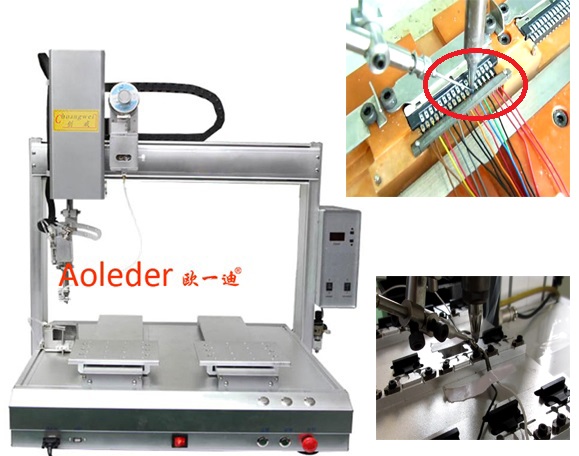 Robotic Soldering with Automized Flux,4 Axis Soldering Machine Soldering FPC PCB,CWDH-412