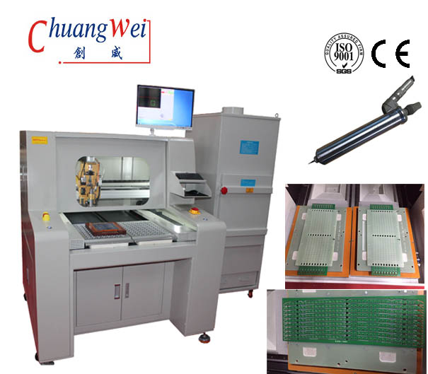 Auto Router Bit Check PCB Router Cutting Machine for Tab-routed PCBA Depaneling Solution,CW-F04