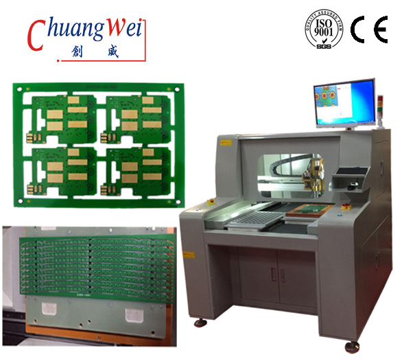 Low Maintenance PCB Automatic Router Machine High Resolution CCD,CW-F04